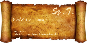 Szász Tomor névjegykártya